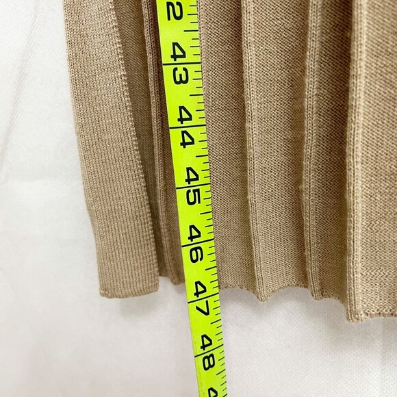 Theory Wide Rib Duster Cardigan Sweater Merino Wool Tan Brown - Size Small - Picture 7 of 8